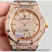 Audemars Piguet Royal Oak Iced Out Super Clone Watch| Same Accuracy Like Real| Ref.15402OR.ZZ.D003CR.01