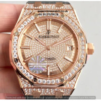 Audemars Piguet Royal Oak Iced Out Super Clone Watch| Same Accuracy Like Real| Ref.15402OR.ZZ.D003CR.01