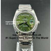 Rolex Day Date Olive Green 1:1 Super Clone Watch UK |Same Like Actual | Swiss Clone 3255 Movement