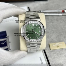 Patek Philippe Nautilus Super Clone 5711/1300A Green Dial Diamond Swiss Replica Watch