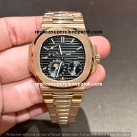 Patek Philippe Nautilus Swiss Replica 5712/1R Rose Gold Watch | 1:1 Super Clone Same Exact Watch