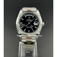 Rolex Day Date Black 1:1 Super Clone Watch UK |Same Like Real| Swiss Clone 3255 Movement