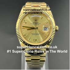 Rolex Day Date Full Gold Swiss Super Clone Watch |#1 Swiss Replica Same Accuracy | Swiss Clone 3255 Movement