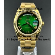 Rolex Day Date Green Ombre Super Clone UK |Ref. M228238-0069| Swiss Clone 3255 Movement