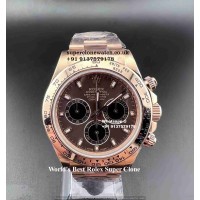 Rolex Daytona Chocolate Dial Super Clone | #1 Swiss Replica Clean Factory Oysterflex 4130 Movement
