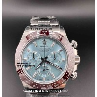 Rolex Daytona Cosmograph Ice Blue Baguette Diamond Same Exact Super Clone | Ref.116506