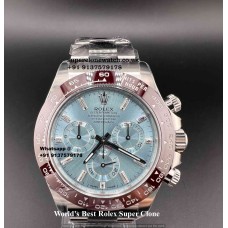 Rolex Daytona Cosmograph Ice Blue Baguette Diamond Same Exact Super Clone | Ref.116506