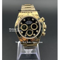 Rolex Daytona Yellow Gold Diamond Scale Clean Factory 4130 Super Clone Watch